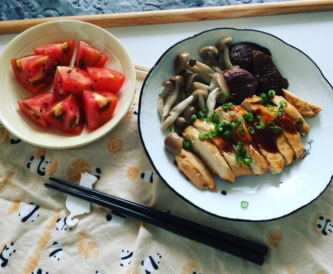 低卡蘑菇照烧鸡胸