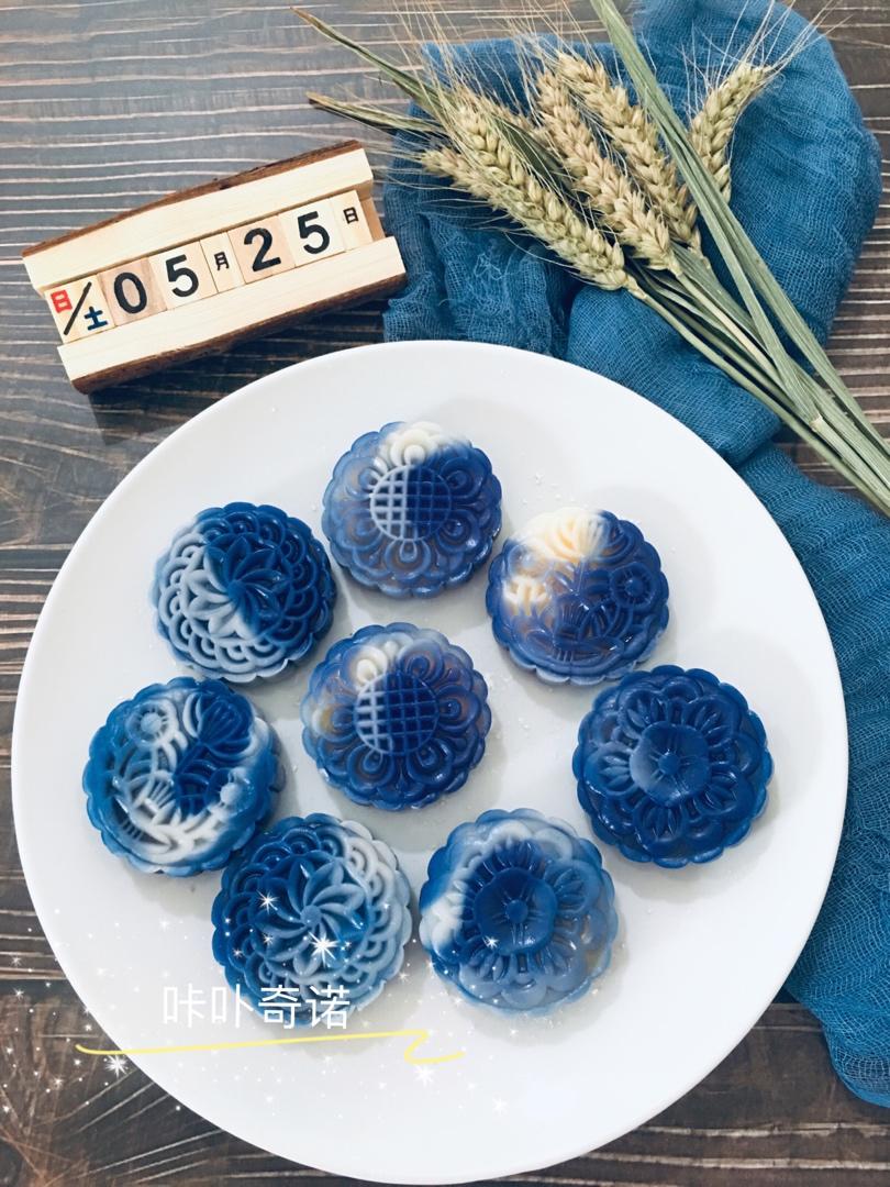 高颜值～青花瓷冰皮月饼