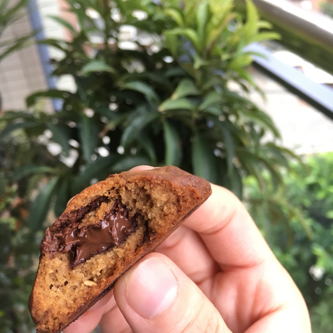 香草海盐巧克力大曲奇—冬天来一块真的超幸福哦