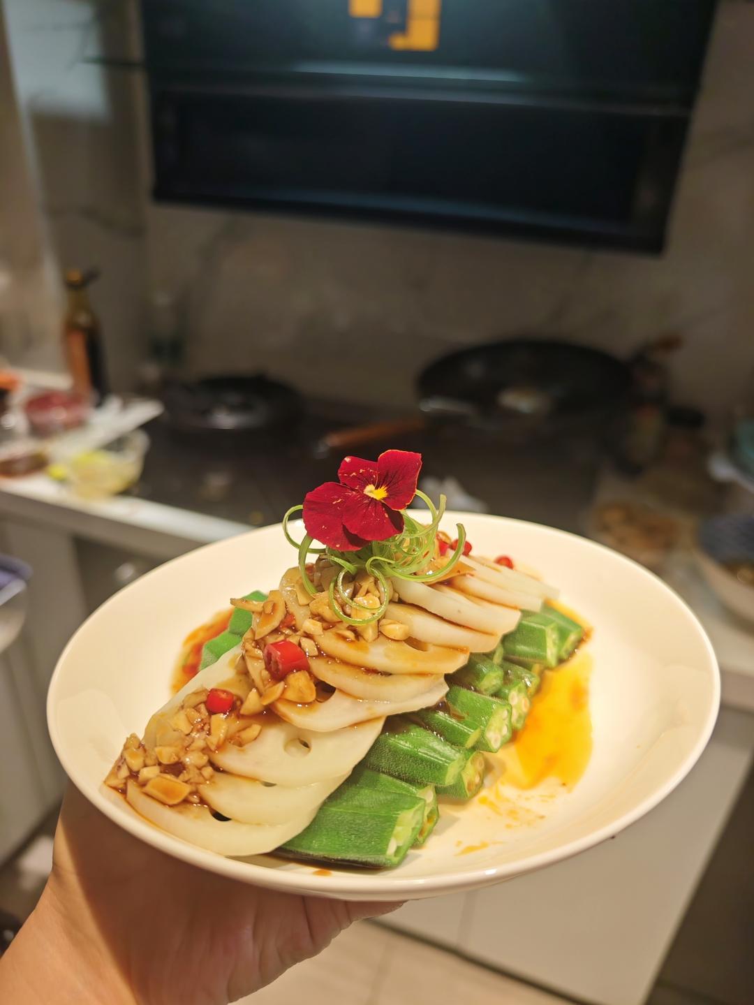 捞汁秋葵