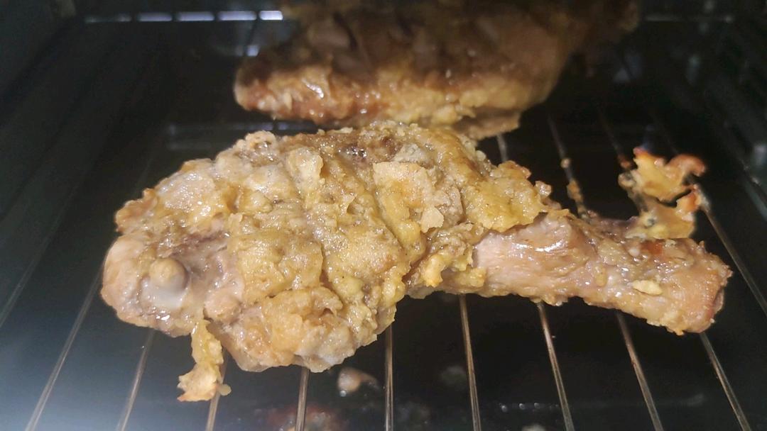 烤箱版炸鸡腿🍗健康低油～