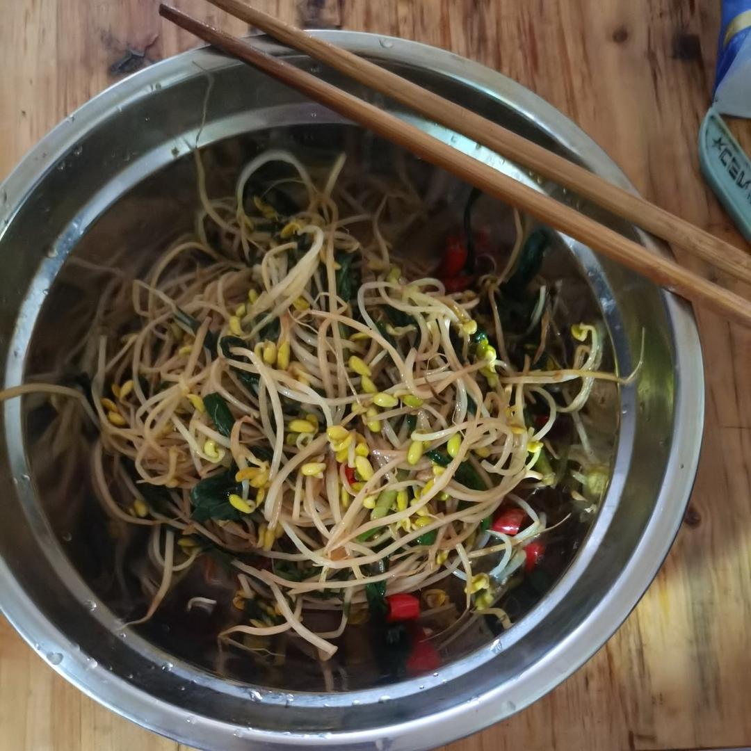 韭菜炒豆芽