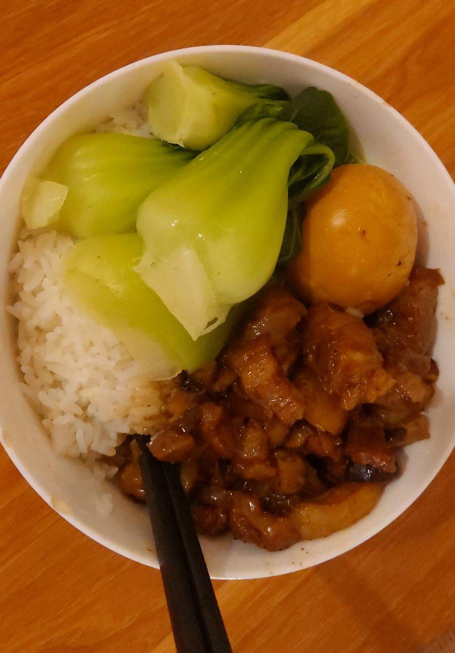 洋葱酥卤肉饭