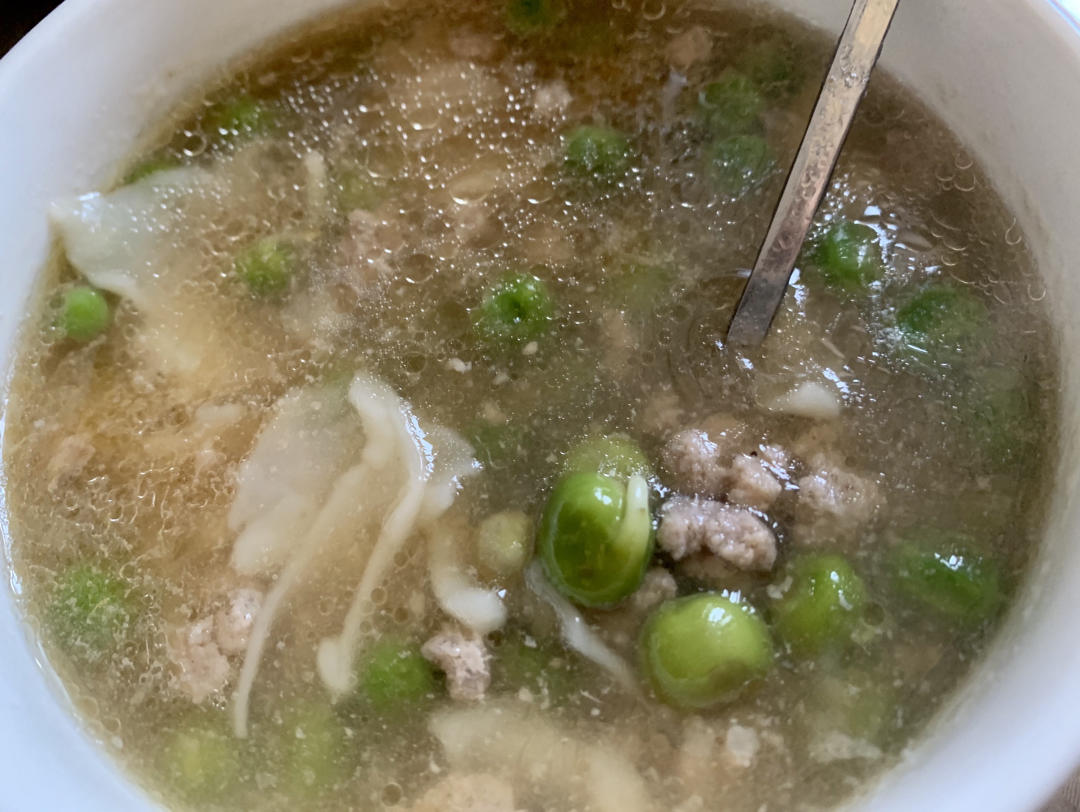 豌豆肉末汤