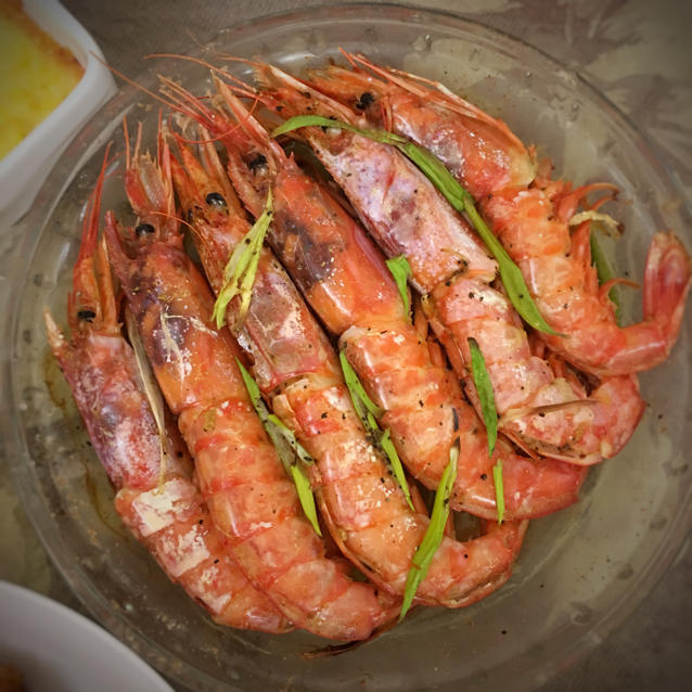 盐烤阿根廷红虾