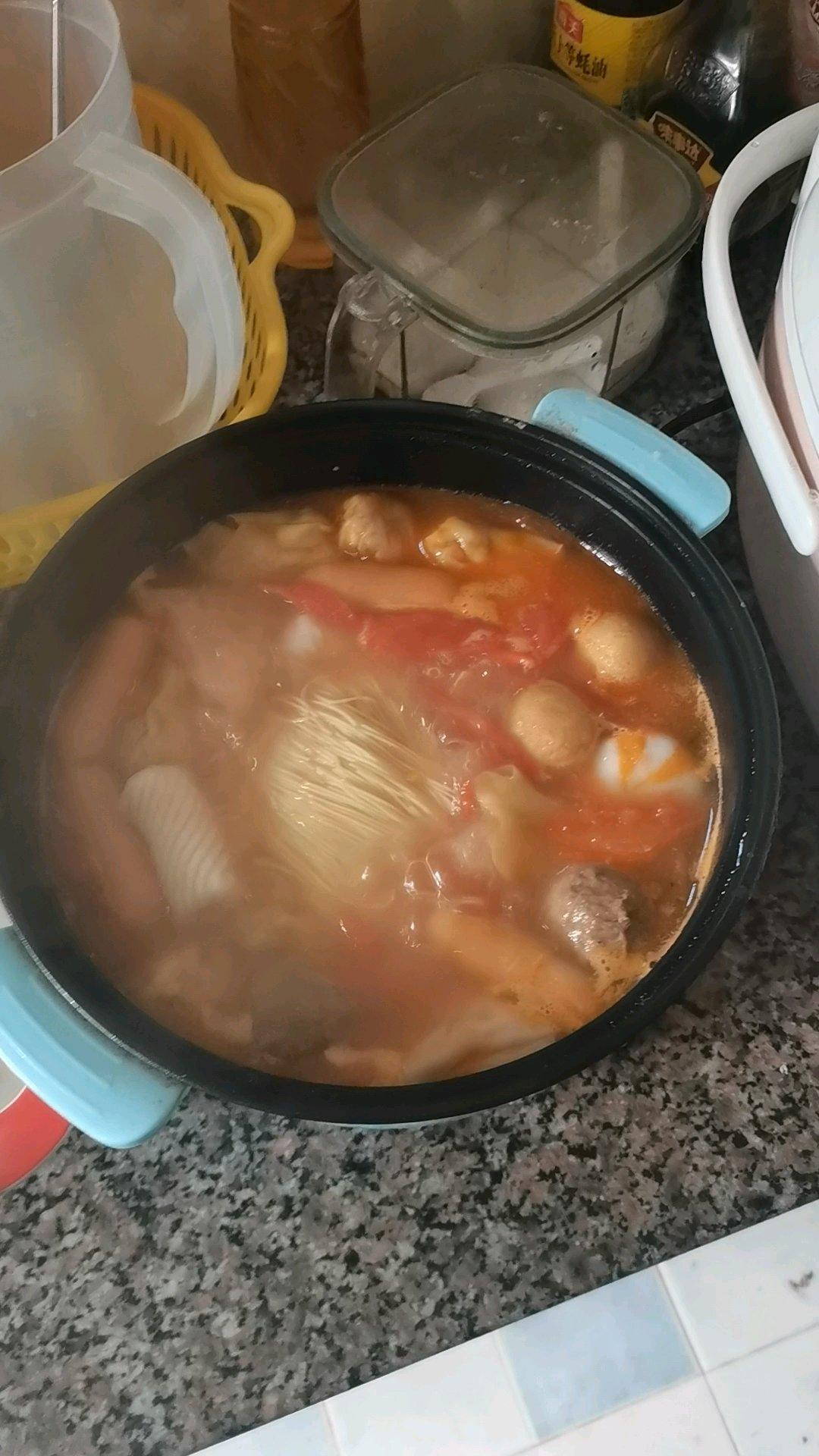 营养好吃的番茄云吞竹升面