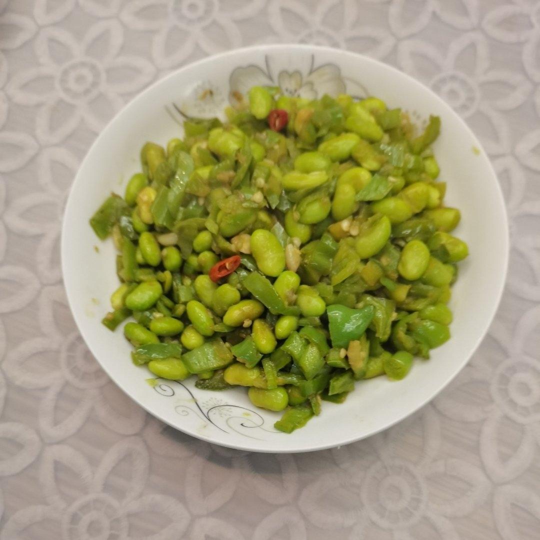 青椒炒毛豆