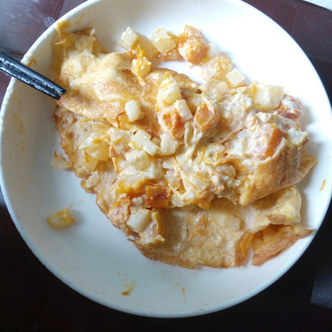 南瓜土豆沙拉炒蛋