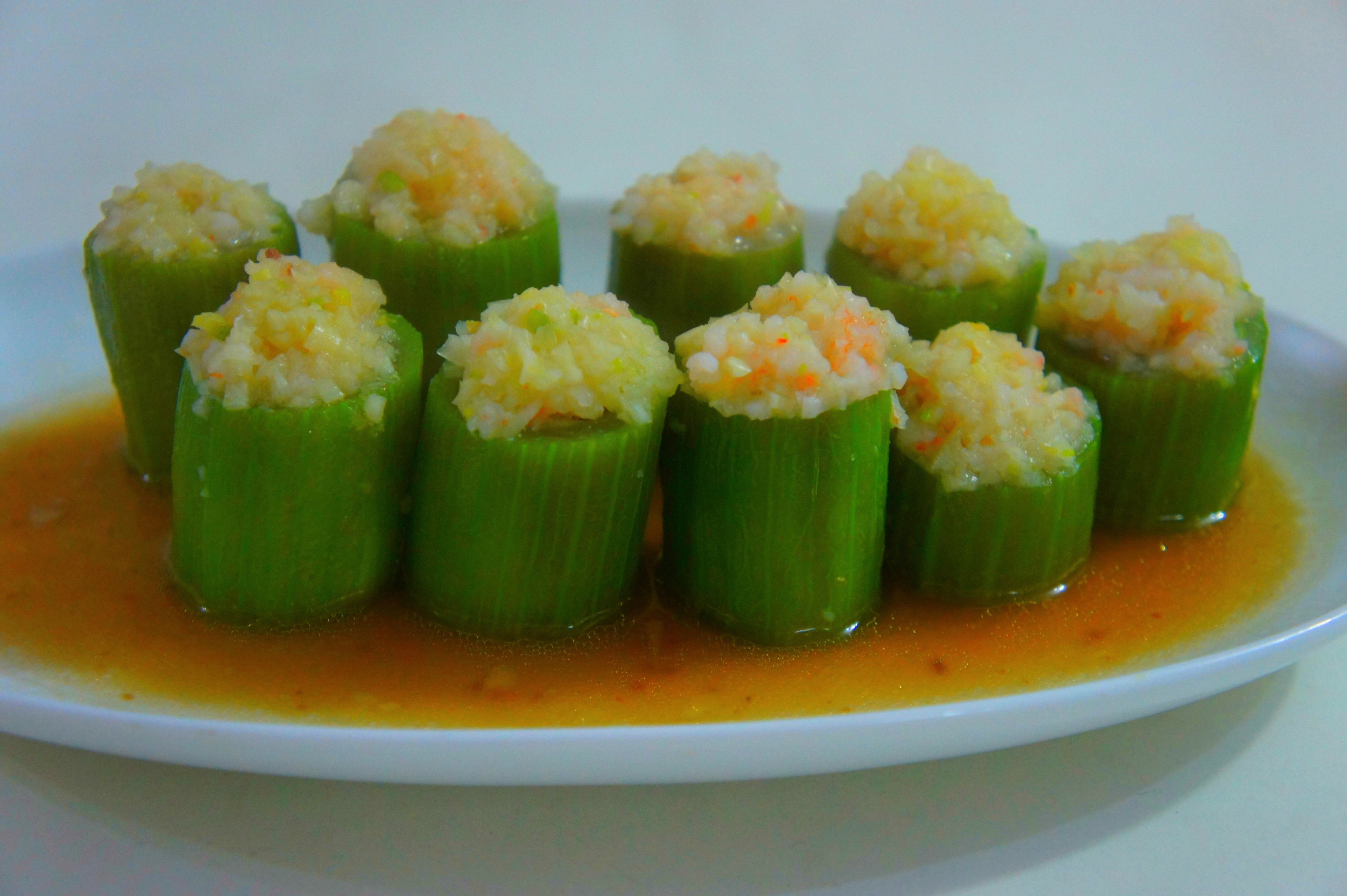 蒜蓉干贝蒸丝瓜