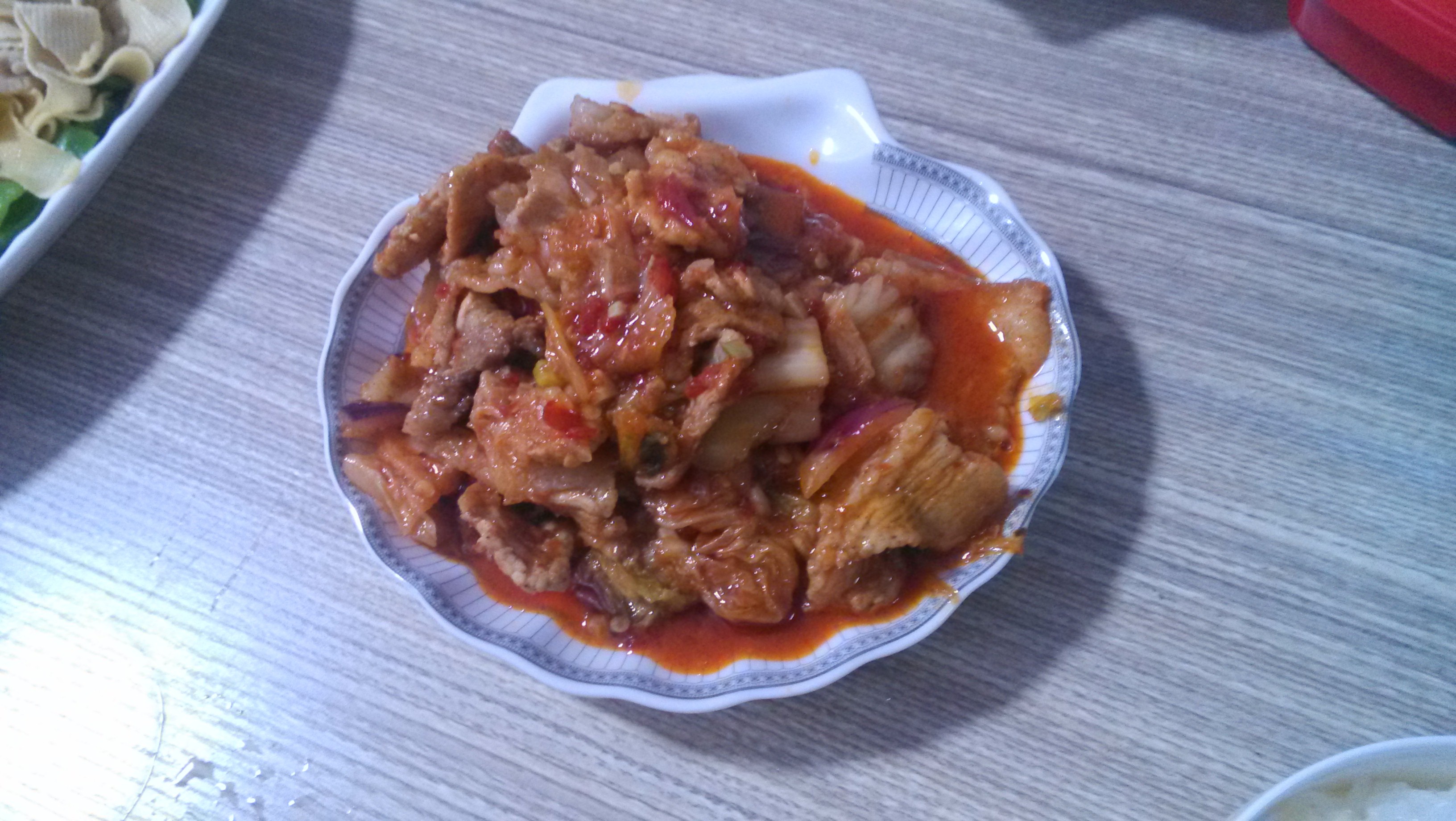 辣白菜五花肉