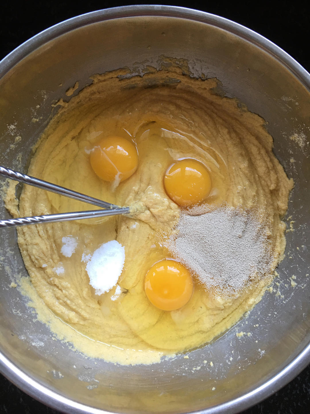 粗糧細(xì)作?「玉米面餅??」?柔軟細(xì)膩??的做法 步驟3