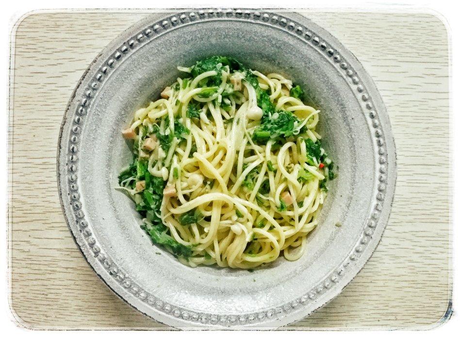 家常简版菠菜培根意面