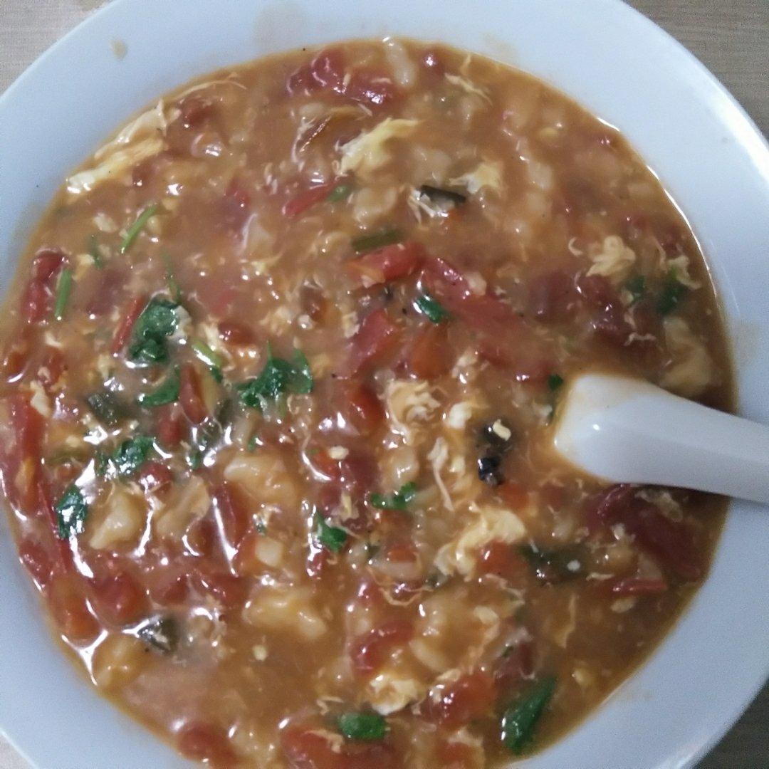 番茄鸡蛋疙瘩汤