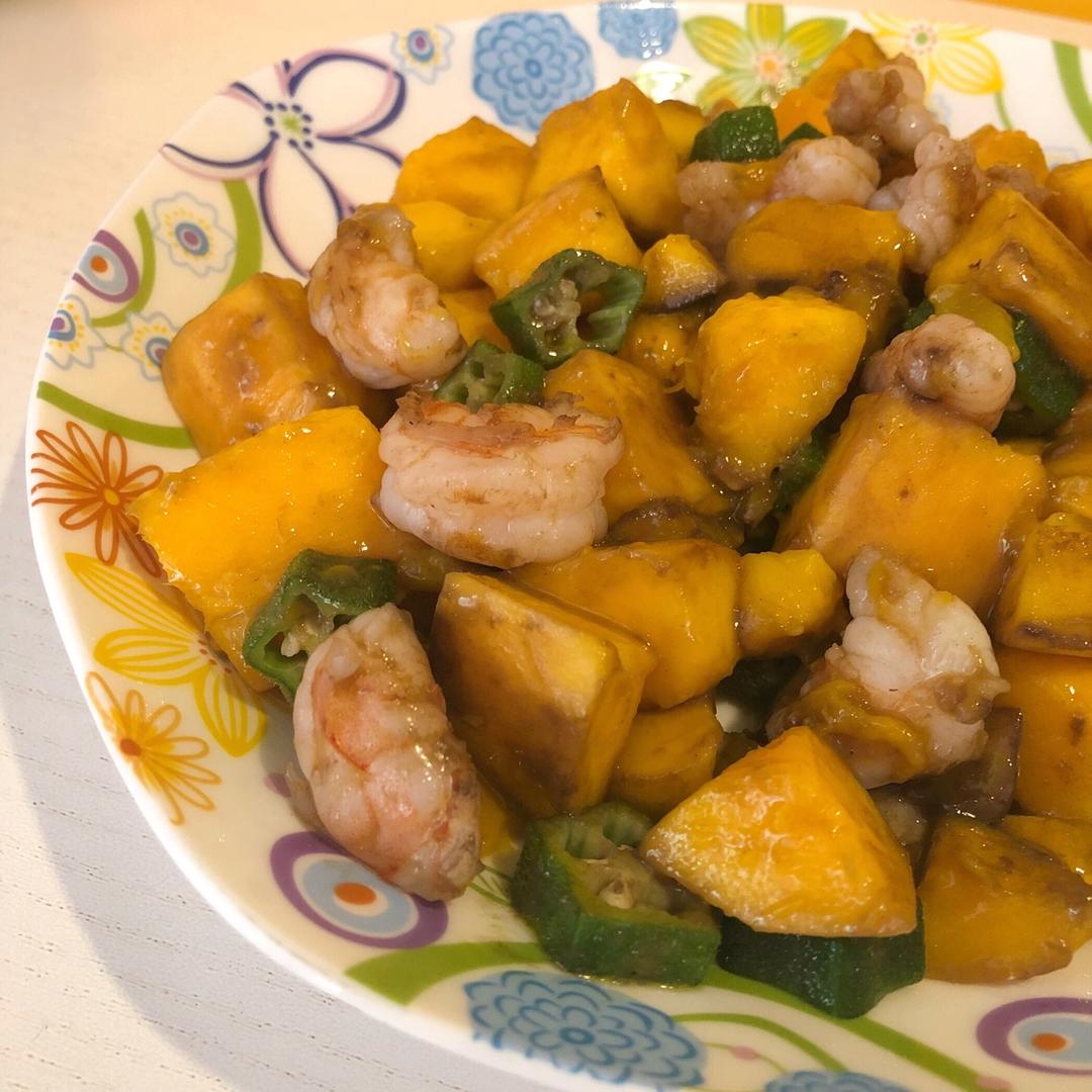 夏日清新快手菜——芒果炒虾仁