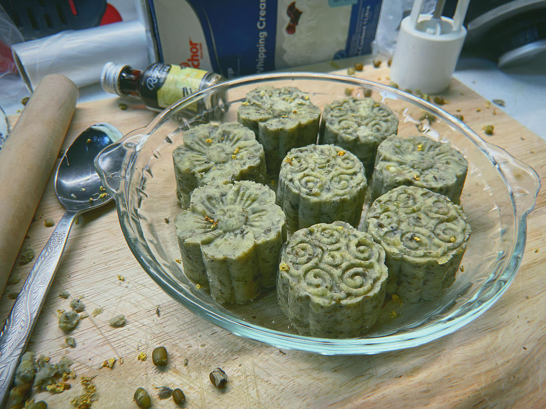 奶香绿豆糕（无豆腥味，超快手不麻烦）