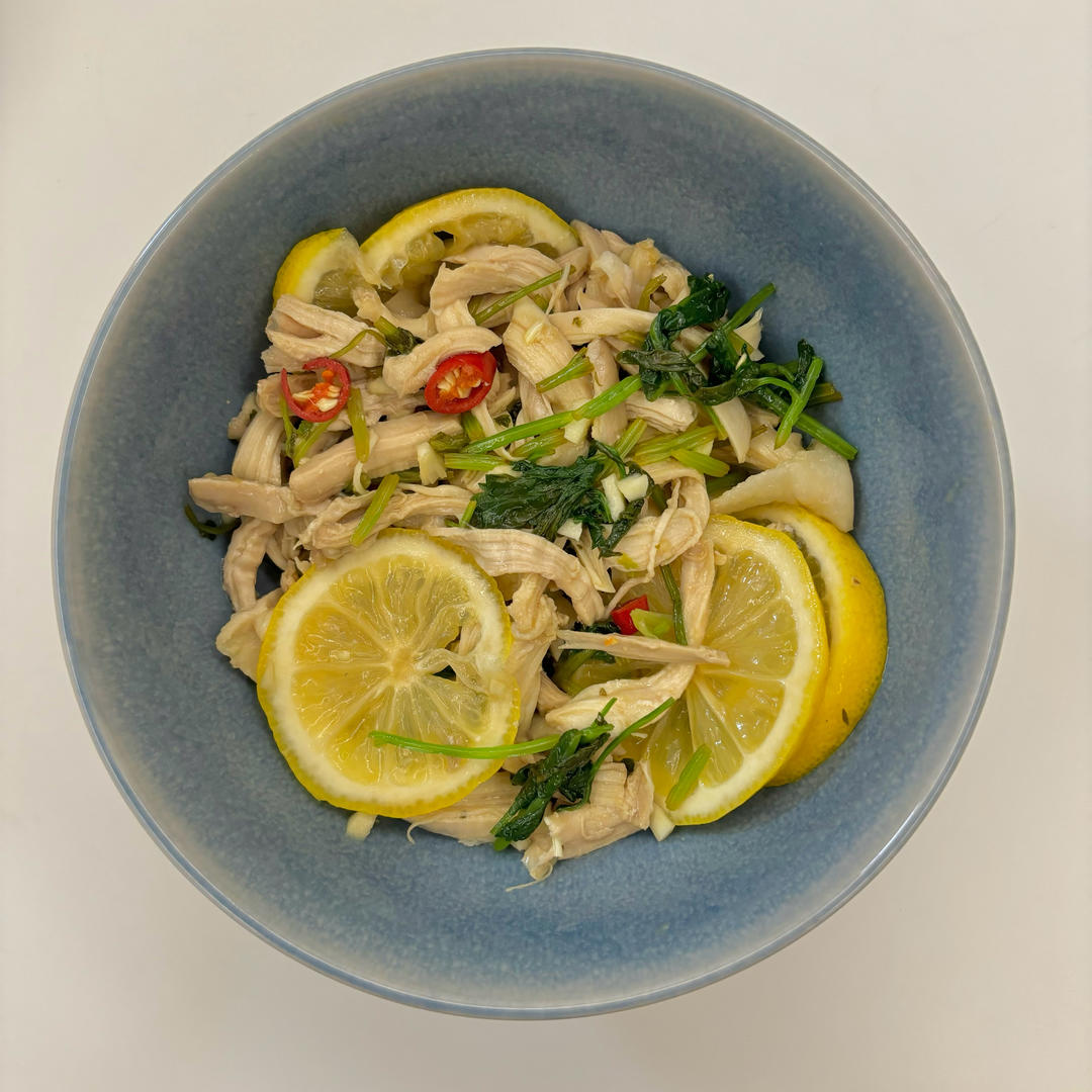 ㊙️酸辣开胃的柠檬手撕鸡腿肉！好吃不胖