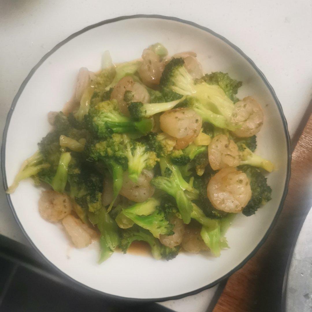 减肥去脂的西兰花炒虾仁