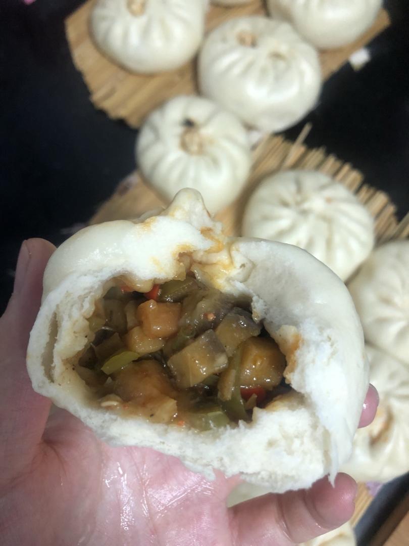 青椒茄子包子
