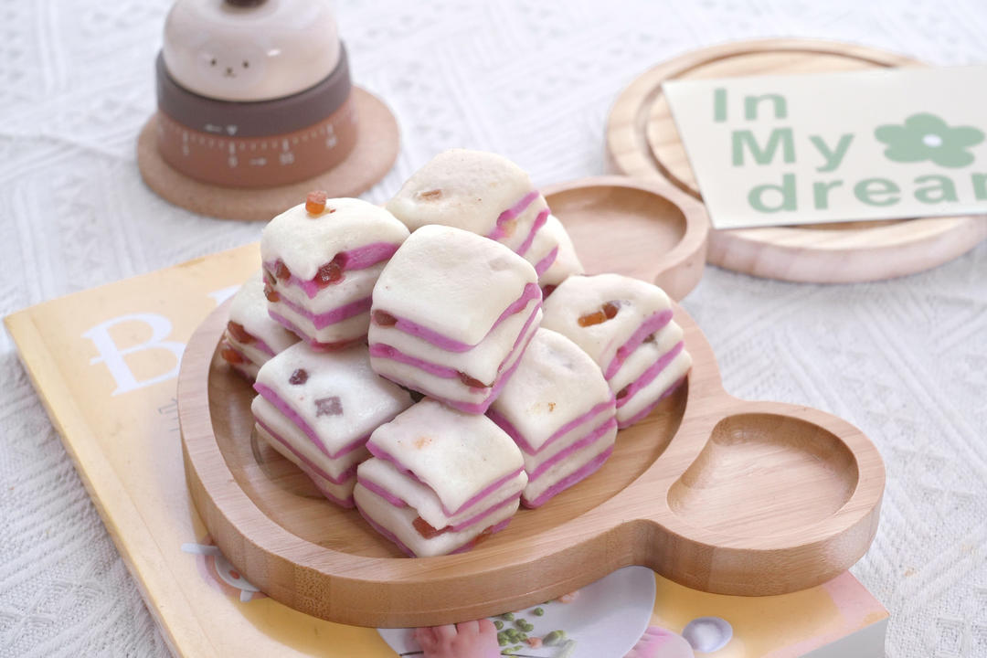 山楂紫薯牛奶小馒头【宝宝辅食】