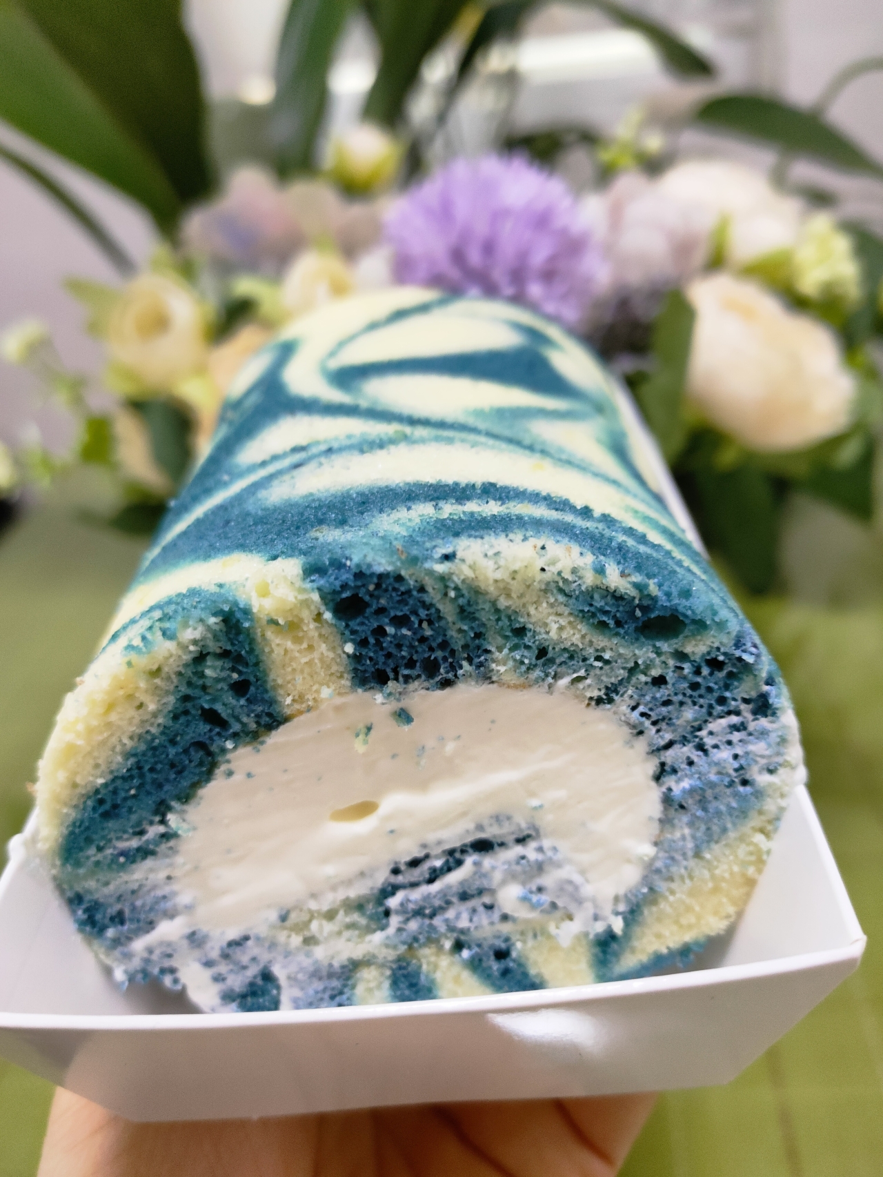 梦幻大理石蛋糕卷，松软香甜超好吃！