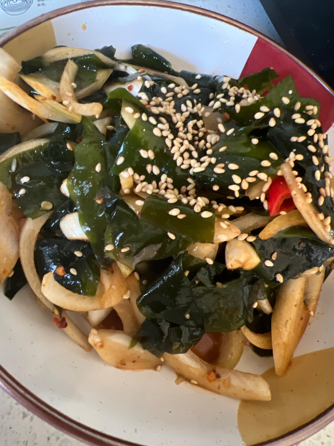 凉拌黄瓜洋葱海带