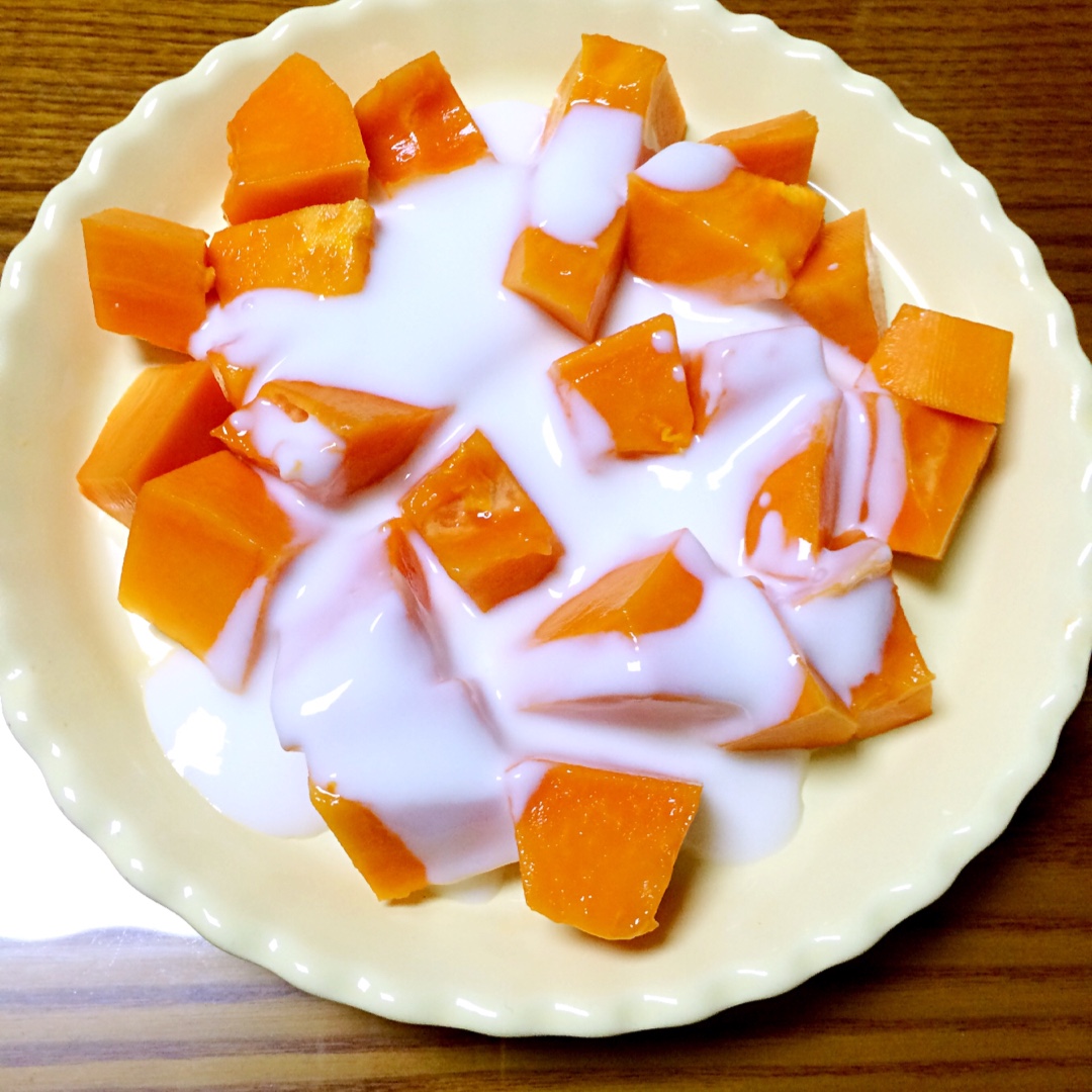 snowy_hu做的木瓜酸奶