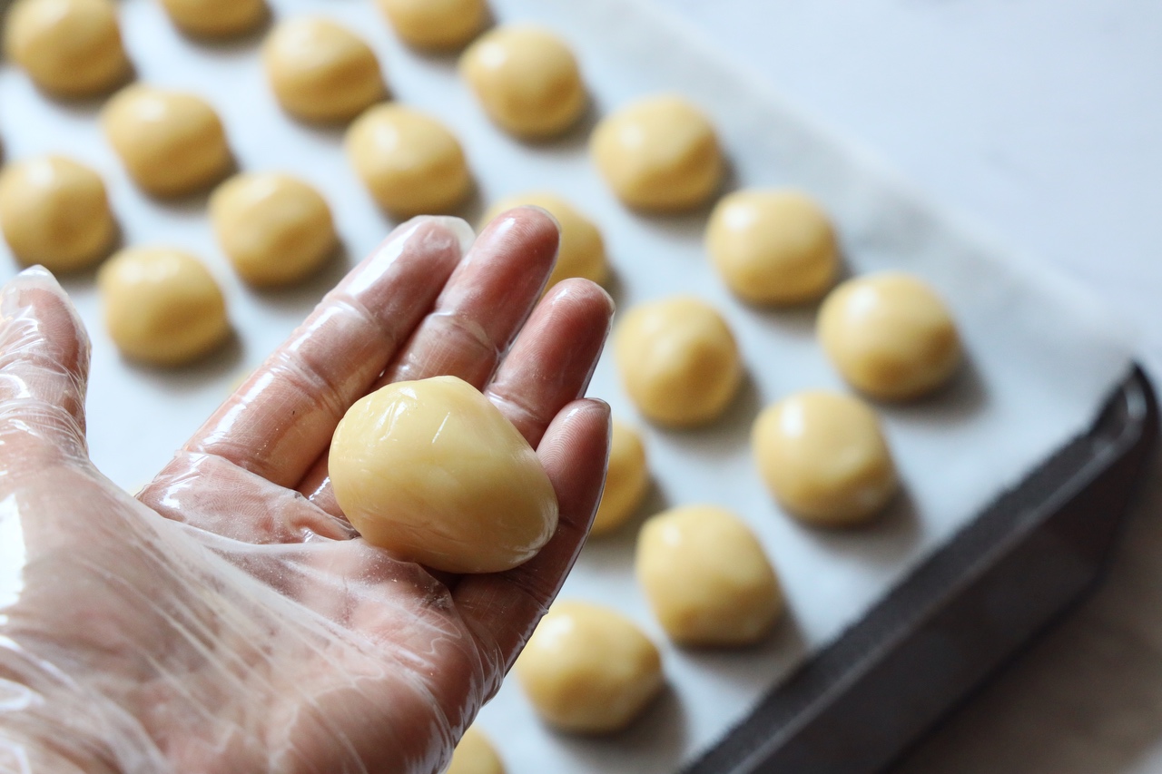 斑斓椰蓉和抹茶红豆馅月饼的做法 步骤12