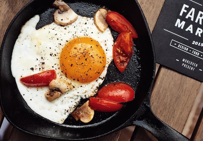 早餐蘑菇番茄太阳蛋的做法