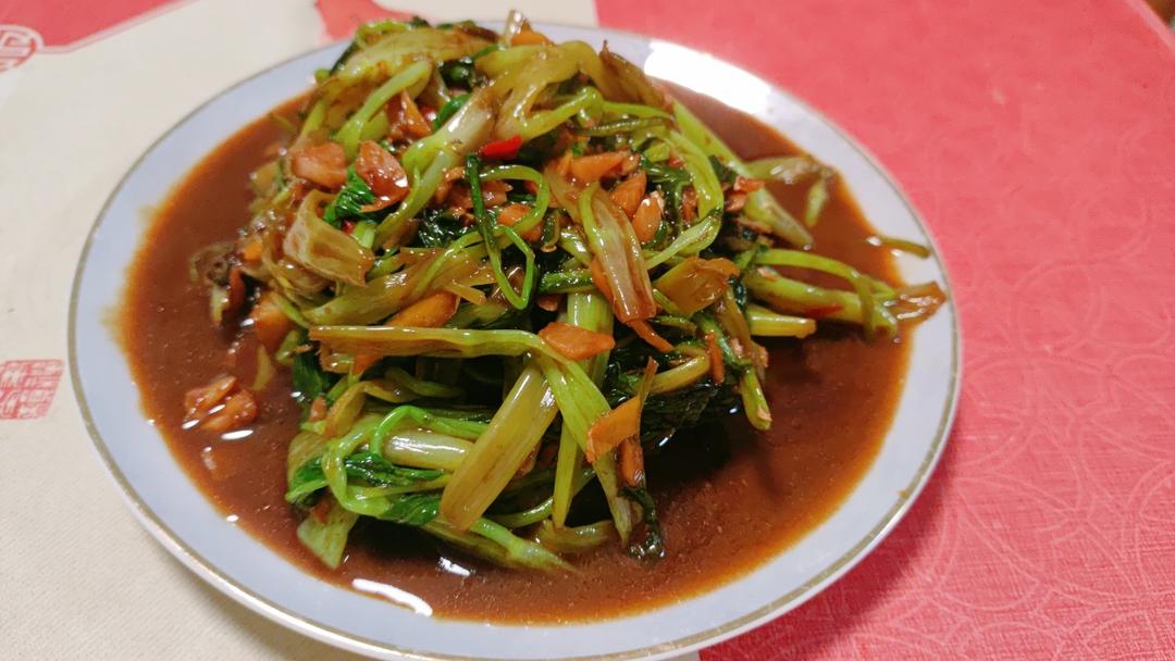 虾酱炒空心菜/通菜(马来风光)