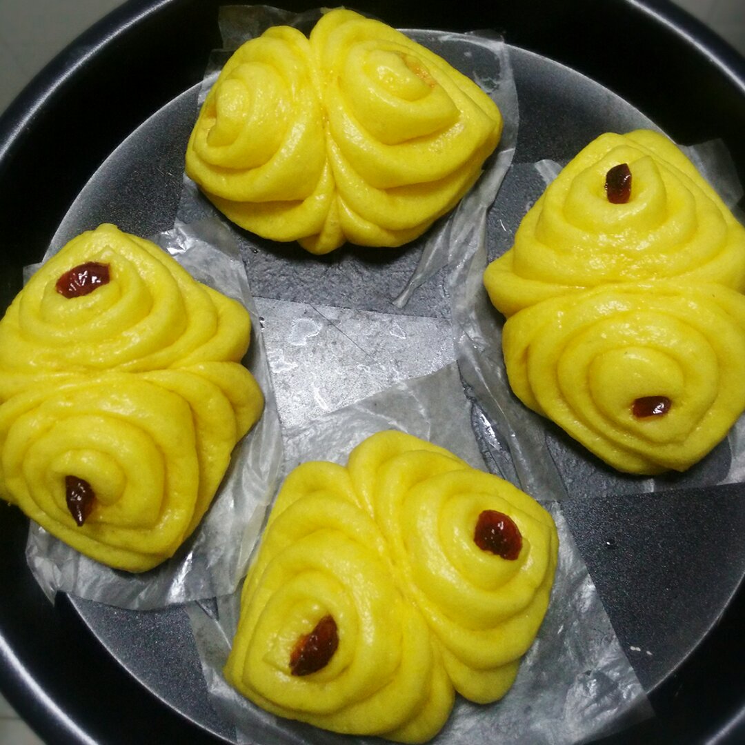 南瓜花卷馒头