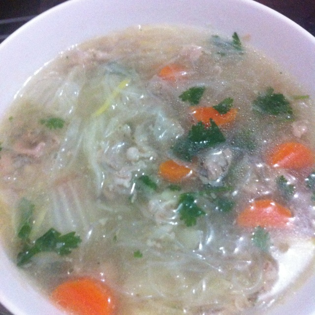 白菜粉丝羊肉汤