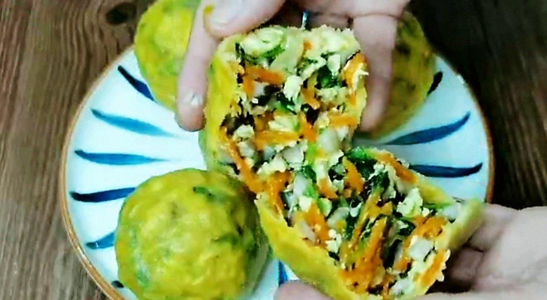 黄金菜团子｜低热量高纤维 皮薄馅大 附细节视频详解
