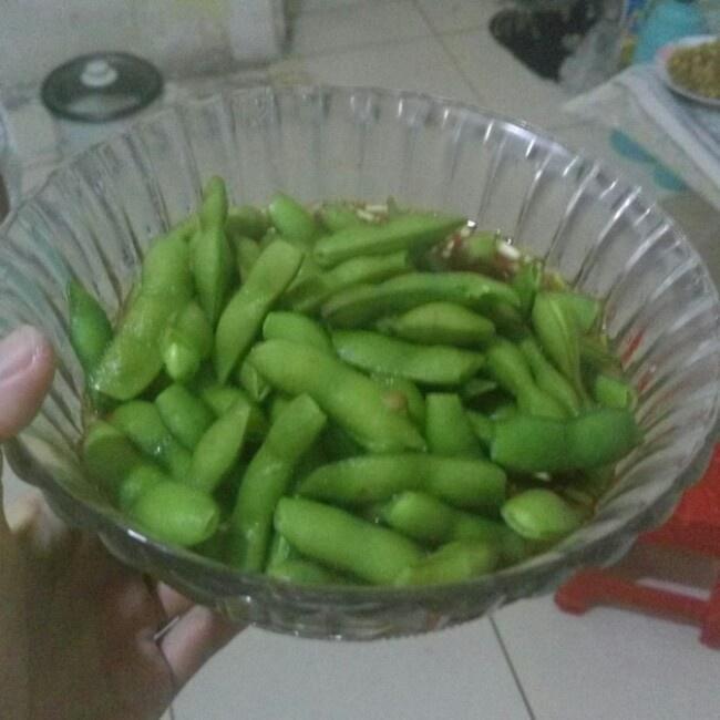 凉拌毛豆（带水）的做法