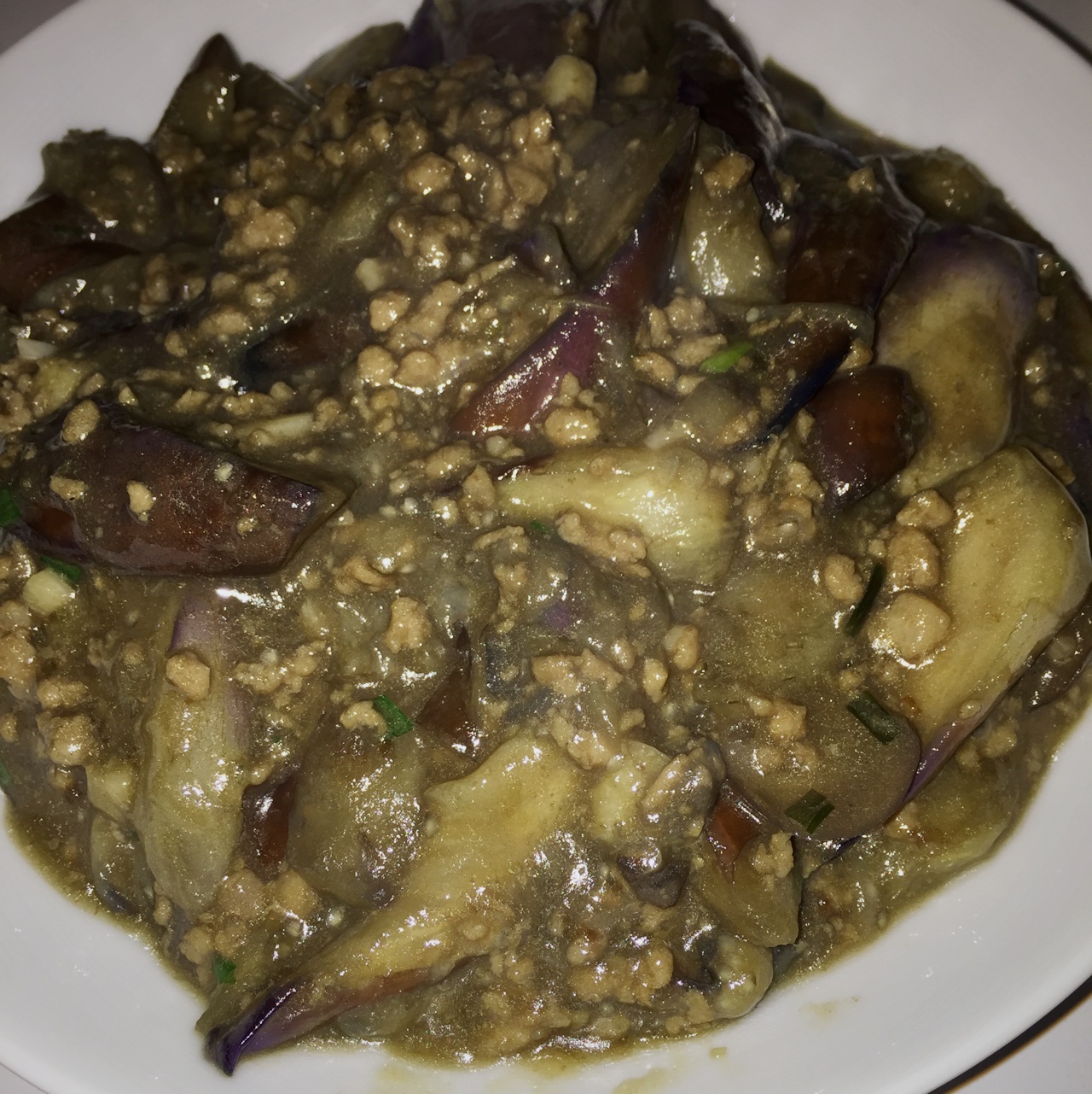 红烧肉沫茄子