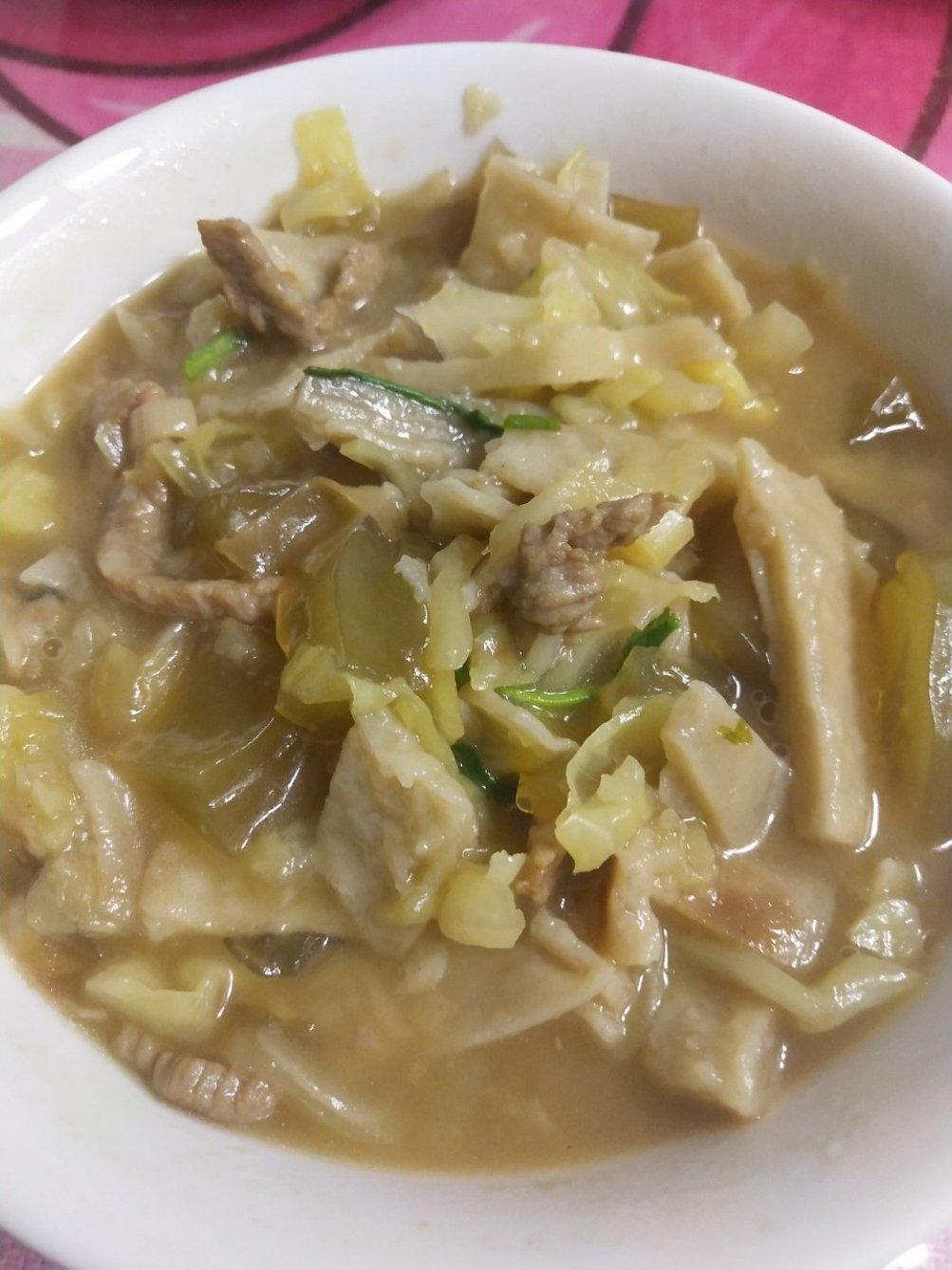 一季-花开做的肉丝烩饼