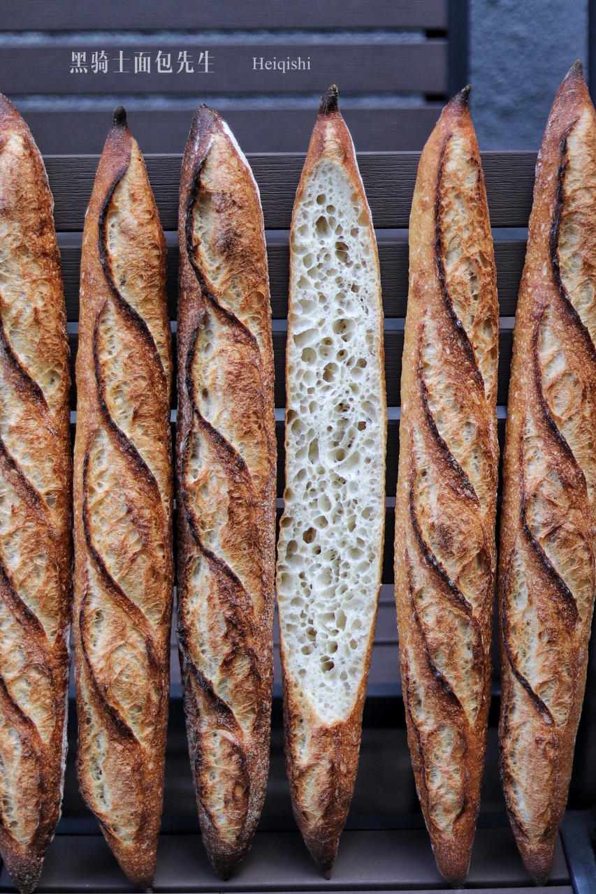 面包 鲁邦种低温隔夜发酵法棍 黑骑士面包先生做的鲁