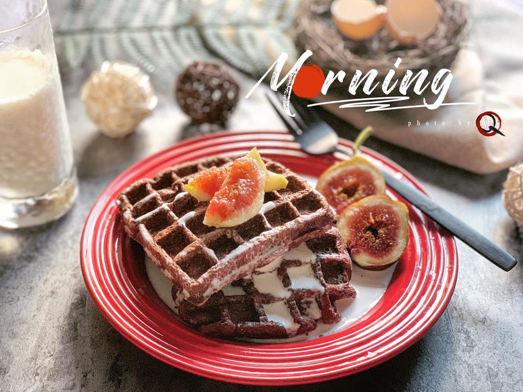 100多卡的高蛋白低脂巧克力华夫饼