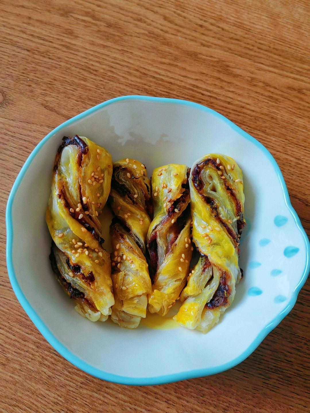 ㊙️无需和面❗️手抓饼红豆扭扭酥