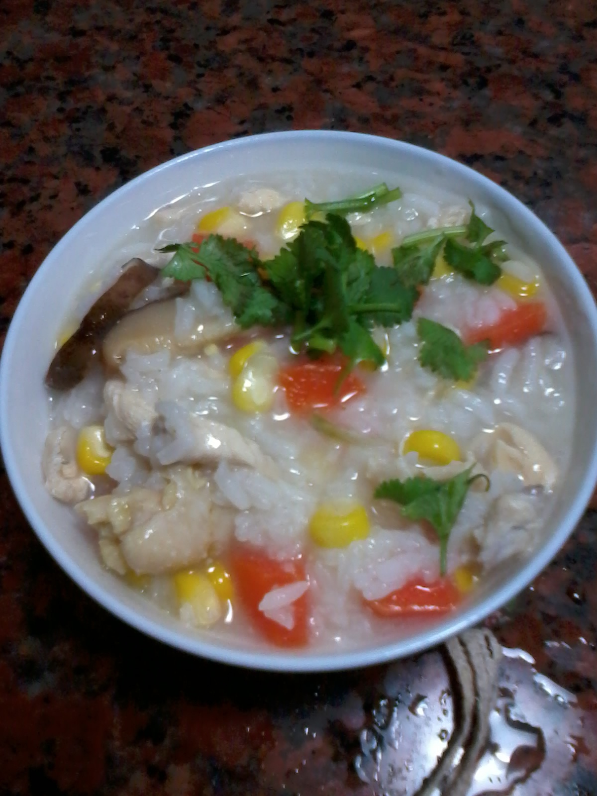 香菇鸡肉粥