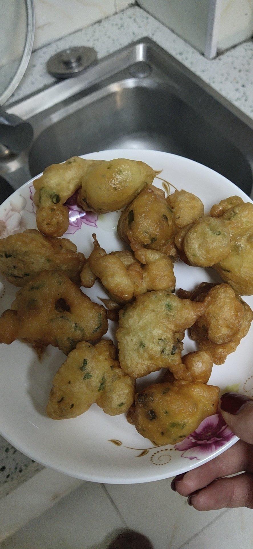 懒小妞莹做的油疙瘩