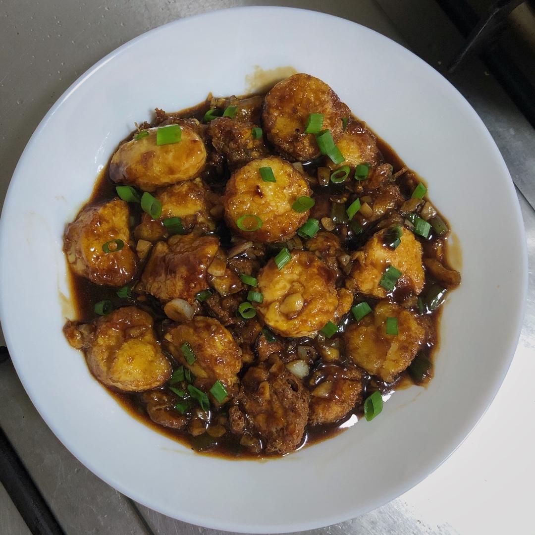 酱汁日本豆腐，炒鸡下饭