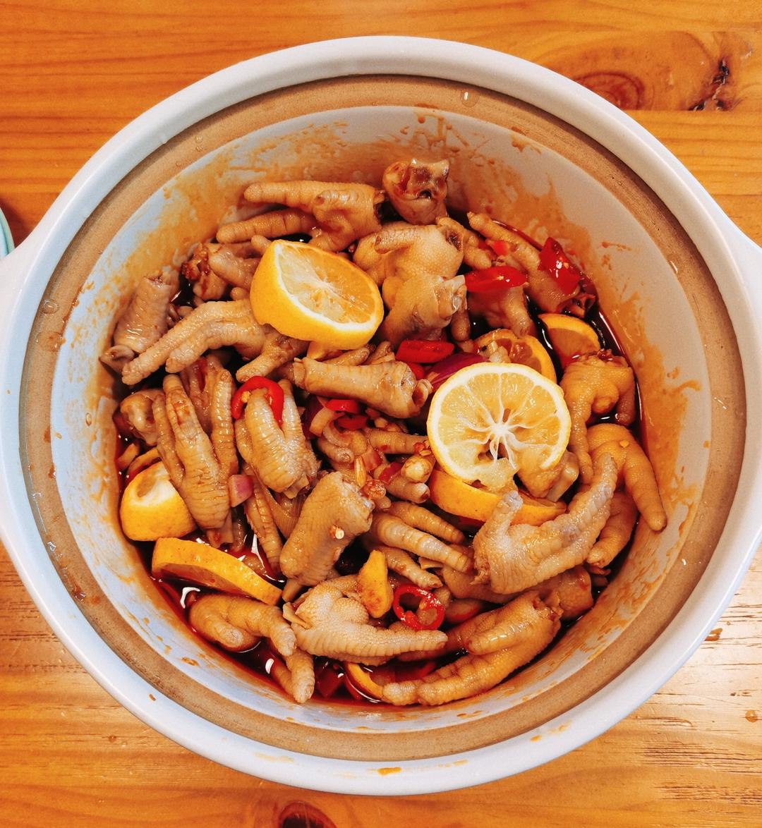 柠檬酸辣鸡爪         （抖音网红鸡爪）