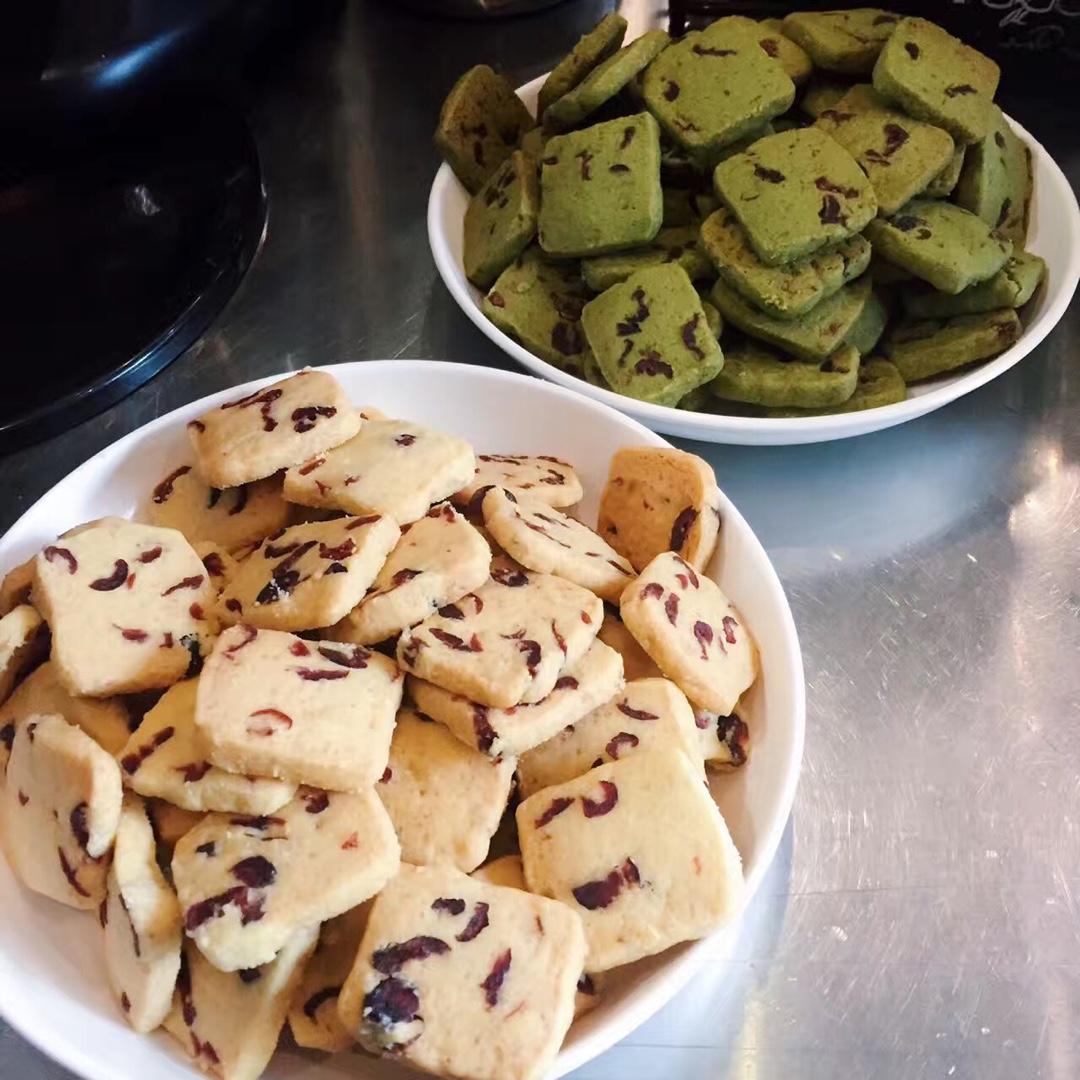抹茶蔓越莓饼干