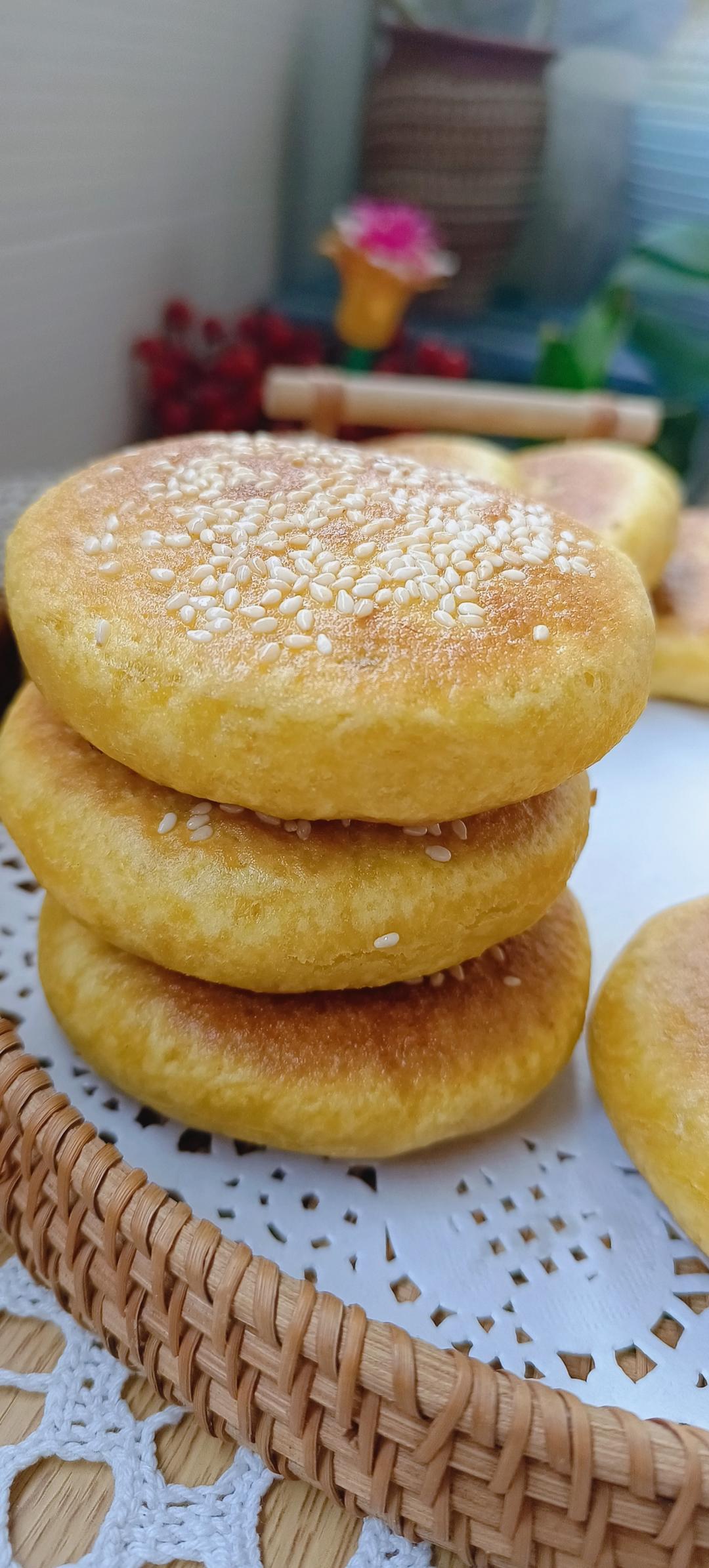 不加1滴水的南瓜发面饼