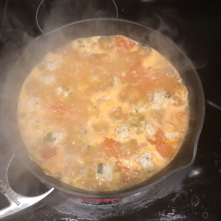 挡不住的美味-西红柿丸子汤的做法 步骤5