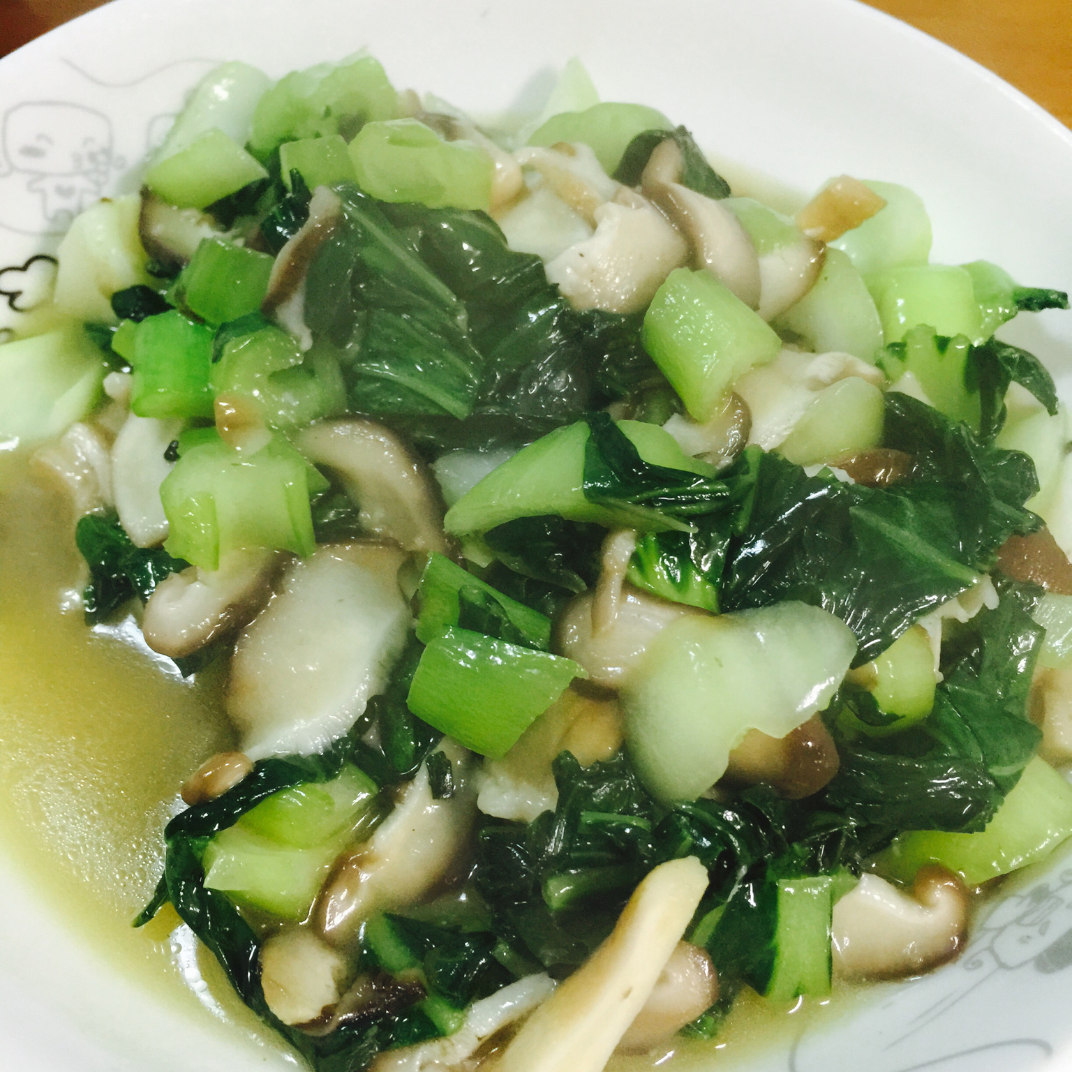 蘑菇炒青菜