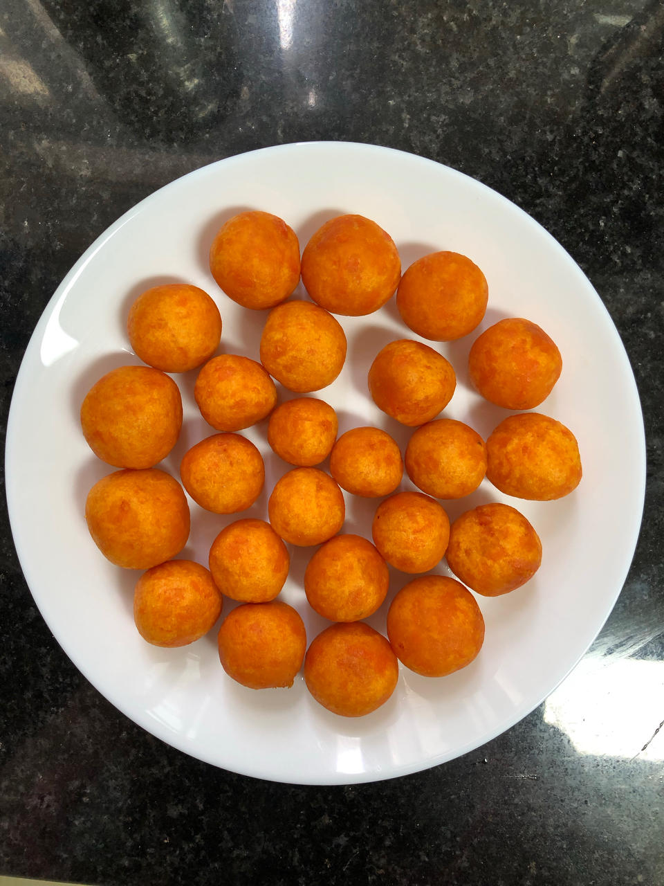 妈妈教炸的红薯丸子