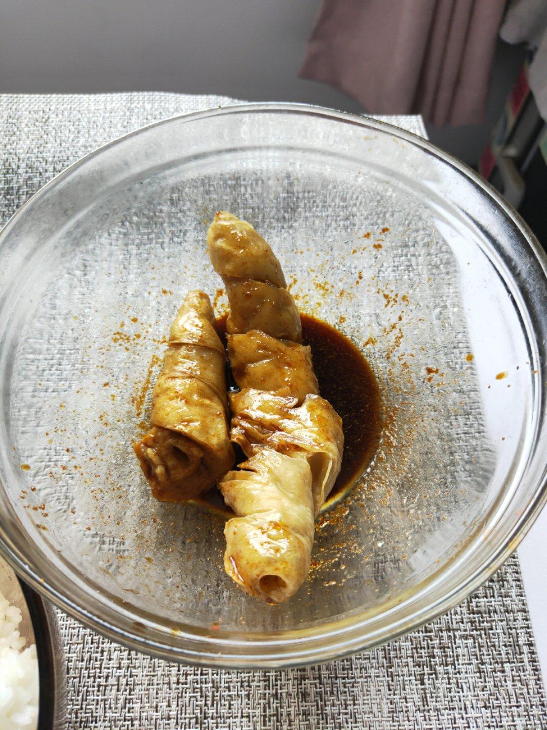自制烤面筋加凉皮
