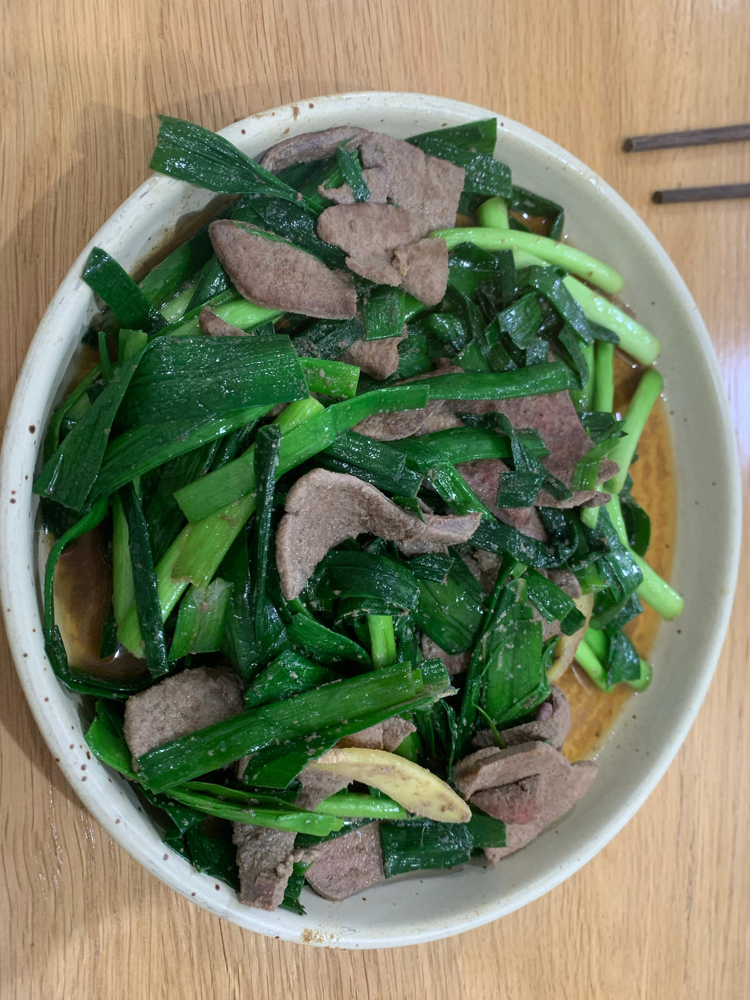大蒜炒猪肝
