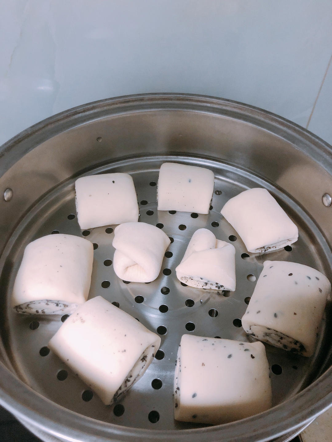 黑芝麻馒头（冬日快手一次发酵大法）